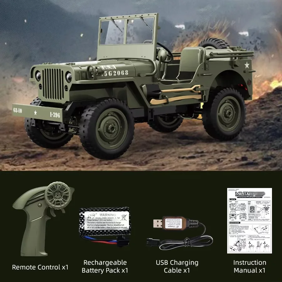 C8815 Rcカー クローラーオフロード車軍用トラック 1:10 1941 C8815 Rcカー クローラーオフロード車軍用トラック 1:10 1941