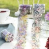 Yoofun 5x200cm Blooming Season PET Tape Flower Garden Decorative DIY Sticker for Card Making Journal Scrapbooking Planner diy 1