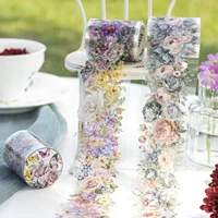 Yoofun 5x200cm Blooming Season PET Tape Flower Garden Decorative DIY Sticker for Card Making Journal Scrapbooking Planner diy 1