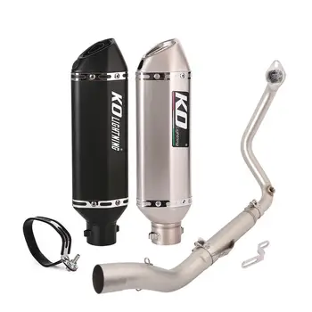 For Zontes GK350 T1 T2 2022-2024 Exhaust Pipe Muffler Header Pipe Motorcycles Tail Escape Connect Tube Stainless Steel
