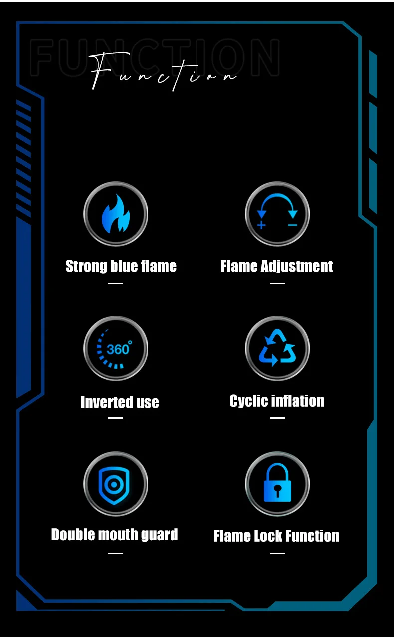 metal torch lighter design details