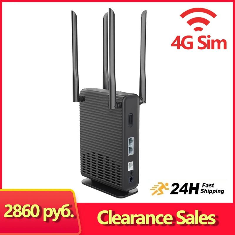 Vendita Di Liquidazione Router 4G Sim Card Router Wifi 300Mbps 2 * Lan 4G Modem 4 Supporto Antenna 32 Dispositivi Applicabili In Europa Africa