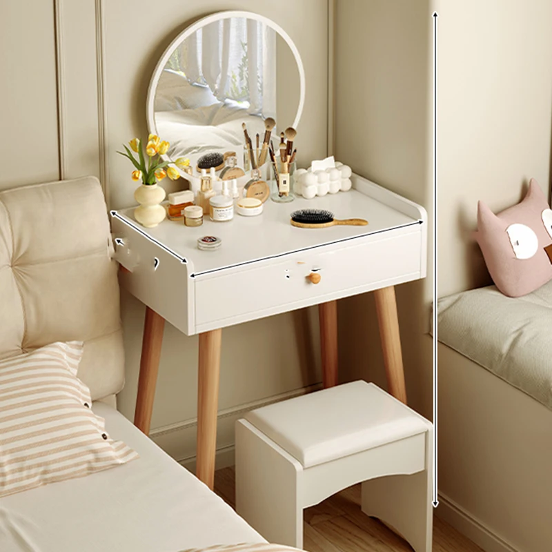 Mobile Corner Vanity Mirror Lights Scrivania Sedia Console Make Up Table Dressing Set Coiffeuse De Chambre Mobili Per Camere Da Letto