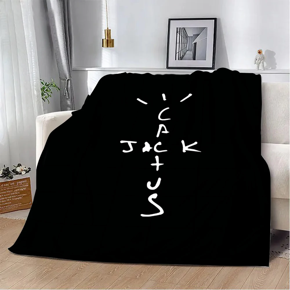 Rapper Travis Scott Cactus Jack Printed Blanket Picnic Blankets Warm Blanket Soft and Comfortable Home Travel Birthday Gift 5