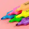 4/6 Colors Colorful Highlighters Art Markers Oblique Drawing Fluorescent Pen Markers Flat Shape School Office Supplies 5