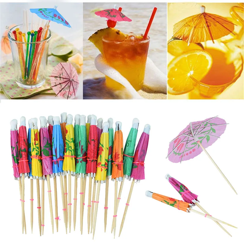 50 Ombrellini Da Cocktail In Carta - Decorazione Per Bevande Per Feste E Matrimoni - Foto 3