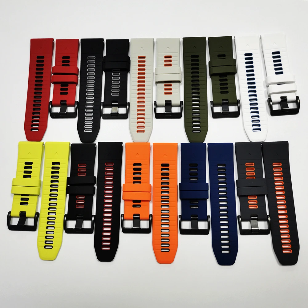 Premium Silicone Quick Release Watch Strap Bracelet - 26mm/22mm, Compatible with Garmin Fenix Series