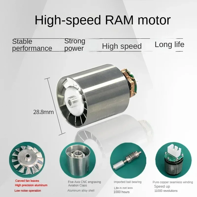 DC Brushless High Speed Motor Low Voltage DC12V 130000 RPM High Speed Brushless Motor Micro Turbofan