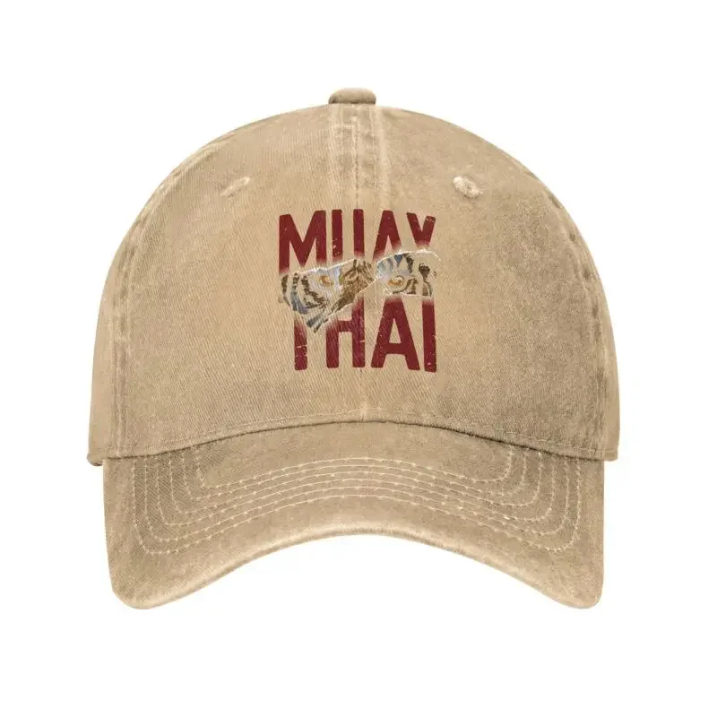 

Fashion Cotton Muay Thai Tiger Baseball Cap for Men Women Adjustable Thailand Martial Art Fighter Spirit Dad Hat