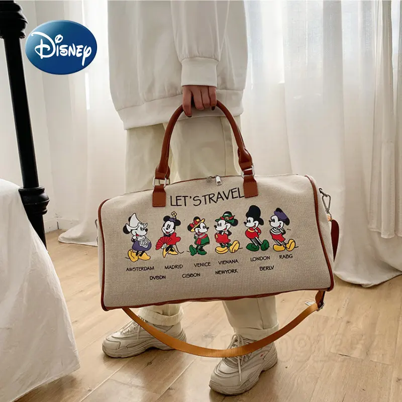 Disney mickey's nový plena brašna kabelka kreslený roztomilá děťátko plena brašna luxusní značka děťátko brašna multifunkční cestovní kabelka