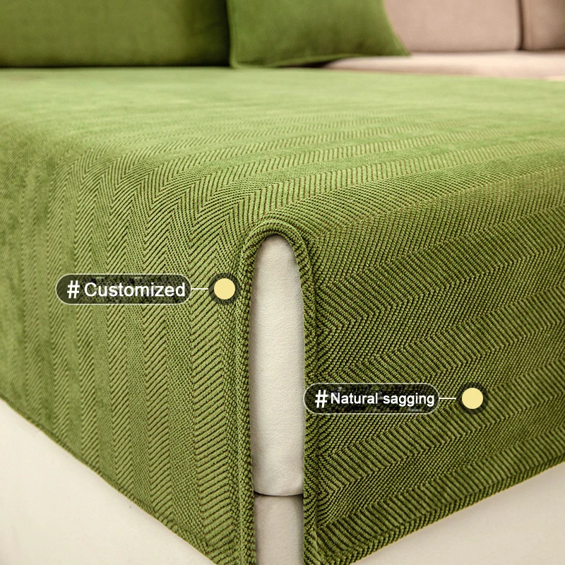 

Chenille Textures Sofa Cover Universal Non-Slip Couch Cover Towel Sofa Protective Mats For Living Room Decoration Sofa Cushion