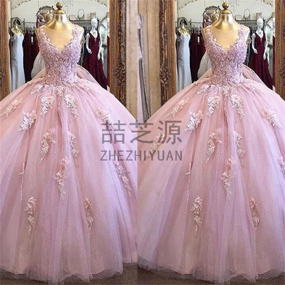 

Великолепное Кружевное платье на бретельках с 3D цветами, аппликацией, бисером, блестками и бисером, платье для девушек 15 лет