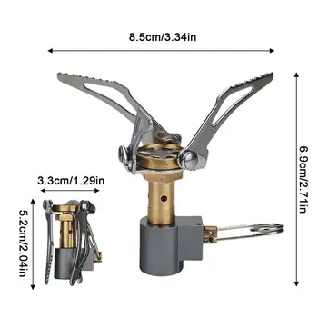 Small Camp Stove Foldable Camping Backpacking Stove Portable Stove Camping Backpacking Stove Camp Cooking Gear Outdoor Cookware 6