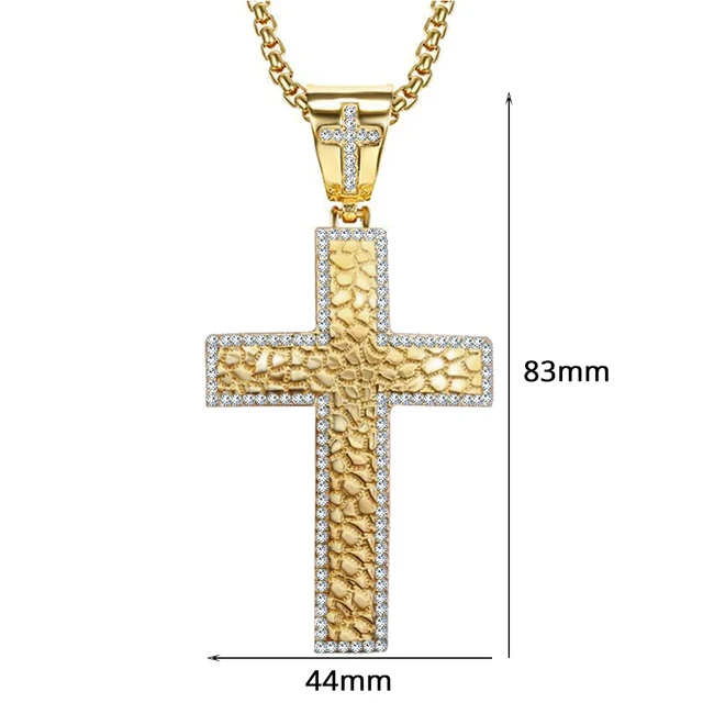 Placcato Oro Con Zirconi, Stile Miami Hip Hop Collana Cuban