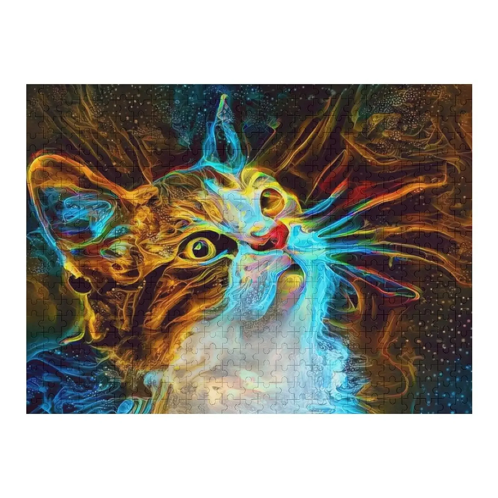 

Abstractions of abstract abstraction of cat Jigsaw Puzzle Custom With Photo Custom Child Gift Photo Custom Puzzle