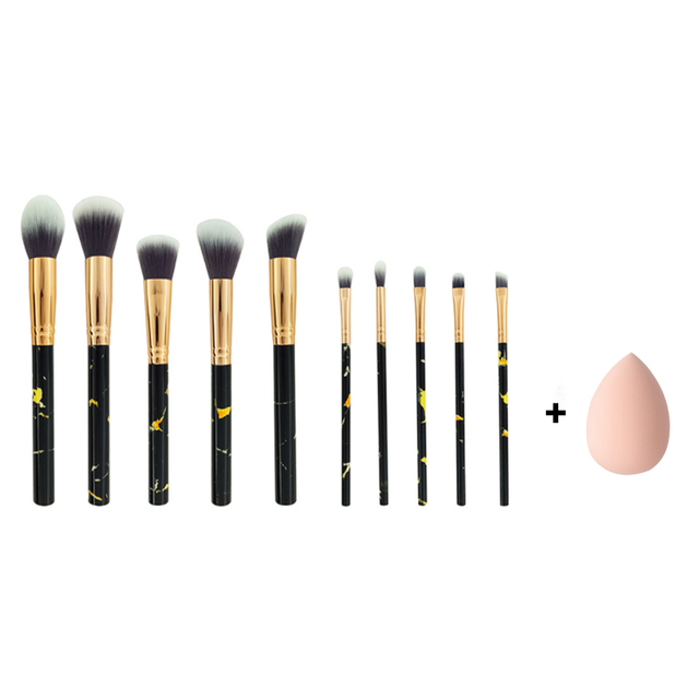 Pcs Makeup Brushes Tool  Beauty Eye Shadow Eyebrow Fan Blush Blending Make Up Brush Kit Cosmetic Set