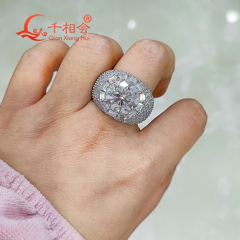 BAMOER - bague en argent Sterling 925, couleur D VVS1 EX 1.0CT