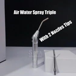 SPTA Dental Air Water Spray Triple 3 Way Syringe With 2 Nozzle Tips Tubes Pin Handpiece For Whitening Cleaning Dentist Lab Tools