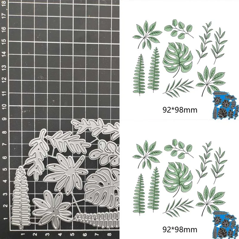 

Leaves Metal Cutting Dies Stencil Scrapbook Diy Album Stamp Paper Card Embossing Decor Craft Knife Mould