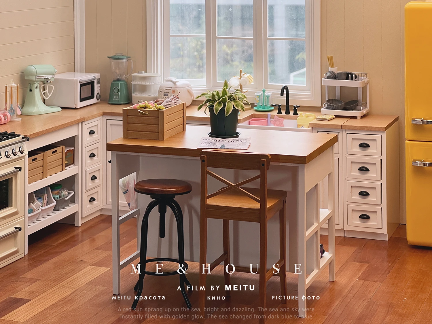 1/6 doll house model furniture accessories mini model Solid wood bar chair/dining chair 6