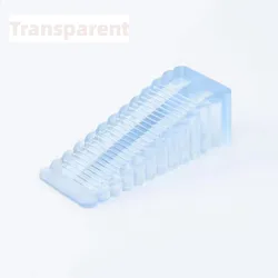 Silicone Safety Door Stopper - Anti - Collision Wedge - 9.5x4.0x2.7cm (Transparent)