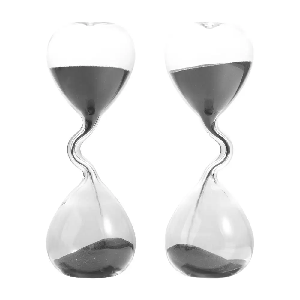 Modern Style Curve Design Hourglass Glass Craft Creative Sand Clock Transparent No Timing Sand Timer Office