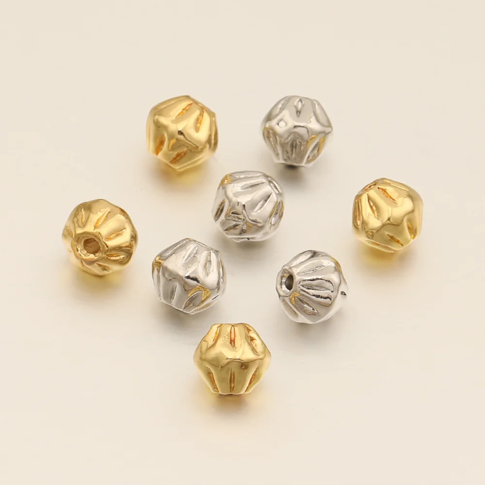 Cordial Design 50Pcs 8*9MM Jewelry Findings & Components/Genuine Gold Plating/Hand Made/Copper/Round Shape/DIY Bracelets Beads - cordial