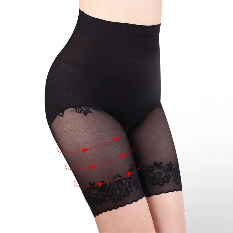 Women's Seamless Shorts Safety Pants Sexy Lace Anti Chafing Thigh High Waist Large Size Boxer Panties Anti Friction Skirt Shorts safety shorts,high waist shorts,safety pants,high waist panties,high waist underwear,lace panties,seamless panties,nylon bloomer slip pants