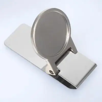 지폐 클립 미니멀리스트 현금 보관용 금속 지폐 클립 체크 스프링 클램프