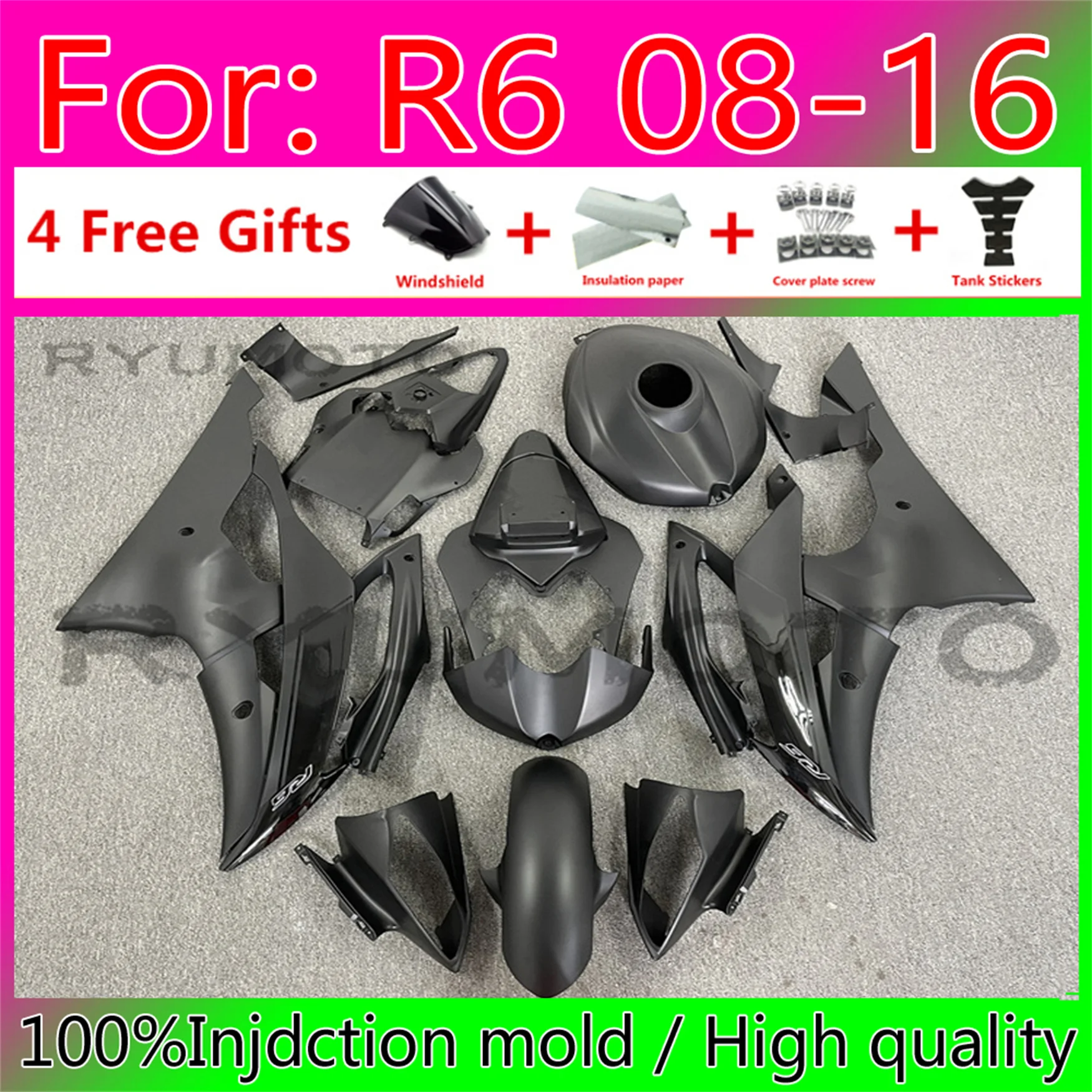 

Motorcycle Injection Fairing Kits For Yamaha YZF R6 2008 2009 10 2011 12 13 15 16 Fairings Bodywork YFZ-R6 08 09 11