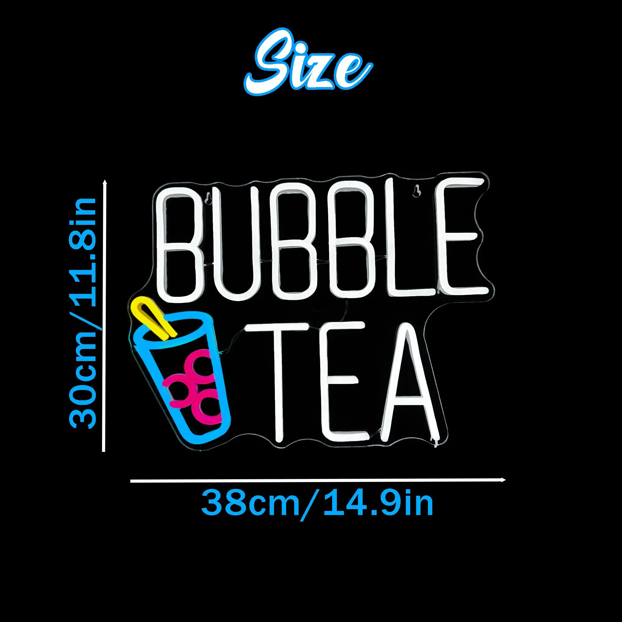 Bubble Tea Neon Sign Milk Tea Led Neon Sign Dimmable Business Cafe  Restaurant Shop Decoration Wall Hanging Art USB Neon Light