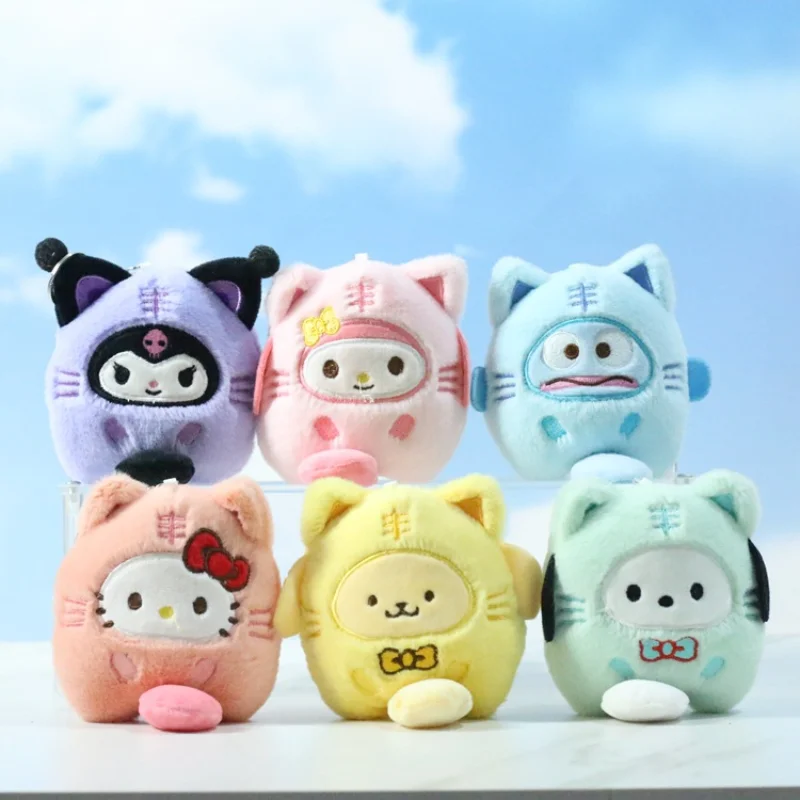 

Anime Cute Kawaii Sanrio Kuromi Pendant Cinnamoroll Baby Doll Plush Toy My Melody Bag Pendant Doll For Boys Girls Kids Gifts