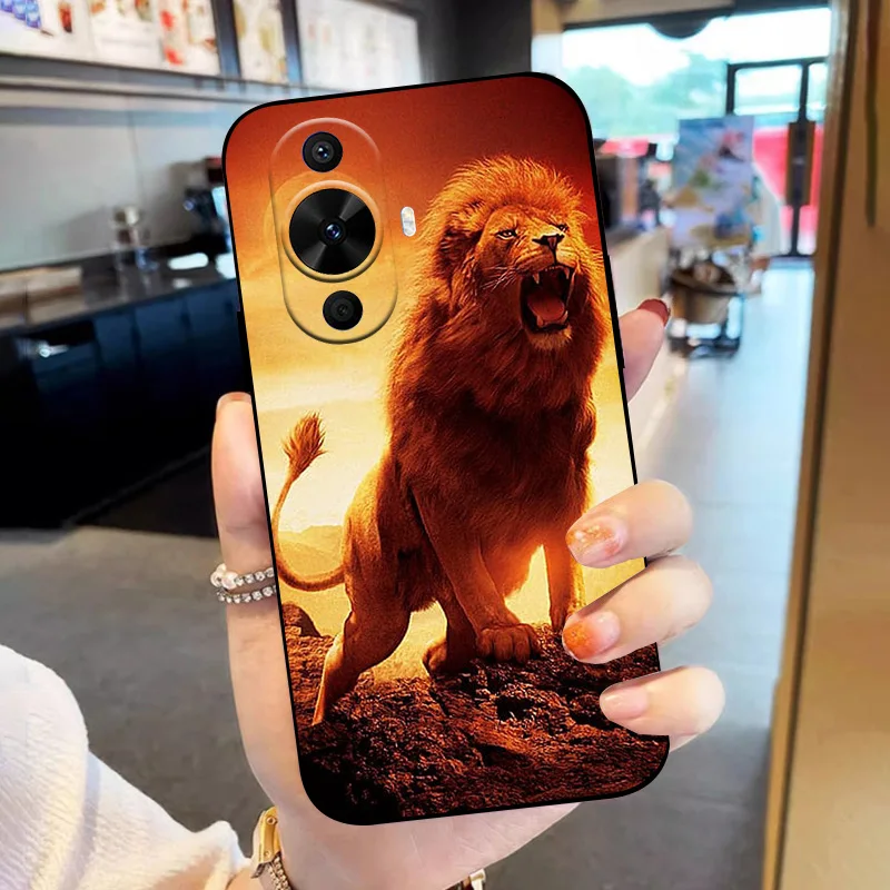 Animal Print Black Silicone Soft TPU Protective Phone Case Cover