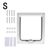 Cat Flap Door with 4 Way Security Lock ABS Plastic Gate Puppy Kitten Safety In/out Dog Cat Flap Door Kit Small Pet Supplies 6