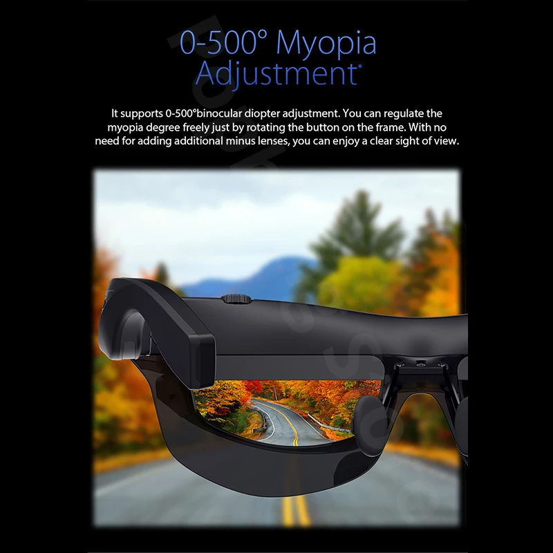 Global Version Nubia Neovision AR Glass 79g weight 120 inch HD huge screen 0-500&deg; Myopia Adjustment Nubia Neovision Glass NVF01