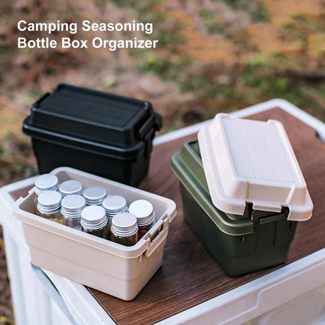 1.1L Camping Storage Box Secure Buckle Large Capacity Storage Container  Spice Jars Organizer Outdoor Tool Box Camping Supplies - AliExpress