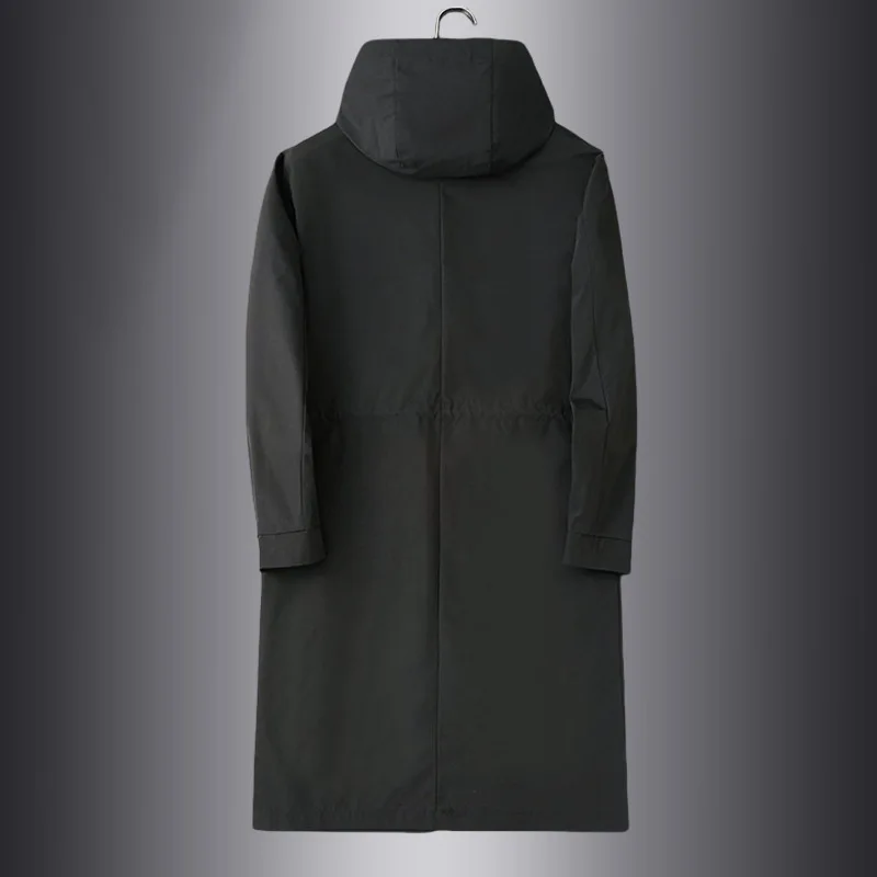 معطف رجالي طويل عصري للخريف والشتاء فضفاض مناسب أن...