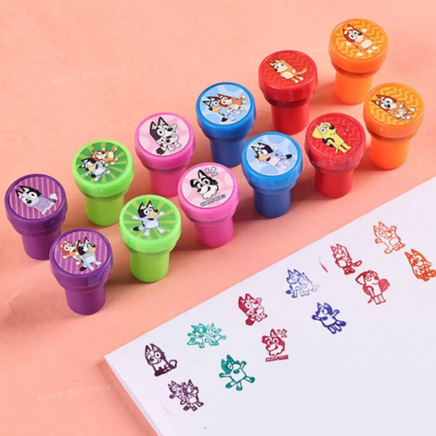 Bluey Bingo Theme Birthday Party Supplies Favors Gifts Stickers Slap Bracelets Stamps Reusable Straws Fillers Party Decoration
