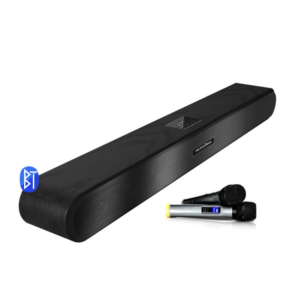 

Home Theater HI-FI SoundBar With Two 3D surround sound Wireless Karaoke Microphone Room Soundbox Speaker