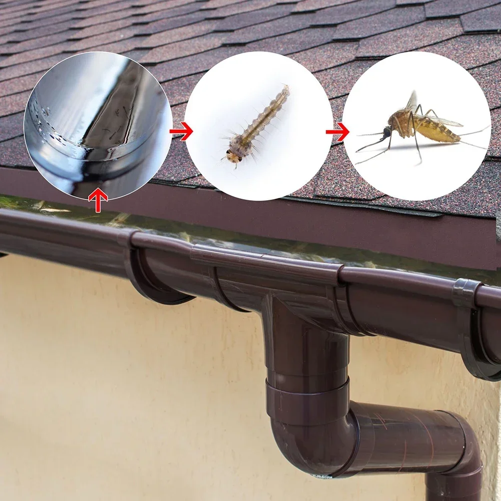 Downpipe Protection Leaves Sieve 4pcs Rain Pipe Plastic Gutter Components Hardware