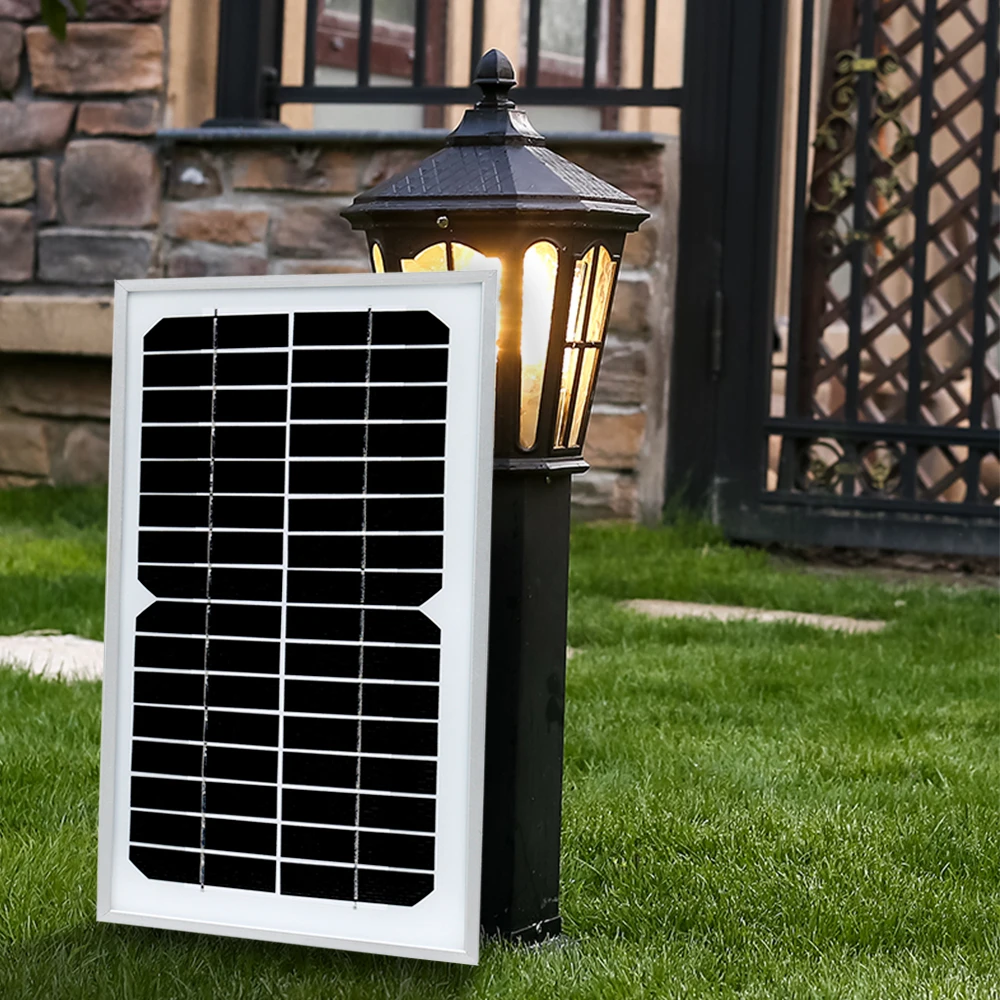 6W Solar Panel Caricabatterie portatile per pannello solare 16V 6W pannelli solari caricabatteria rigido a celle monocristalline 12V con Power Bank Controller 10A