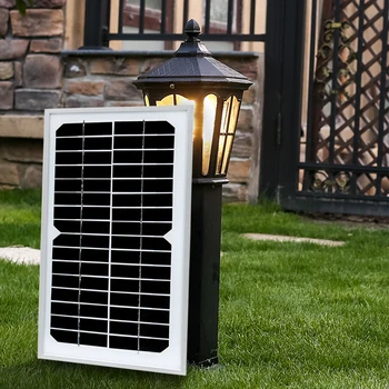 6W Solar Panel Caricabatterie portatile per pannello solare 16V 6W pannelli solari caricabatteria rigido a celle monocristalline 12V con Power Bank Controller 10A