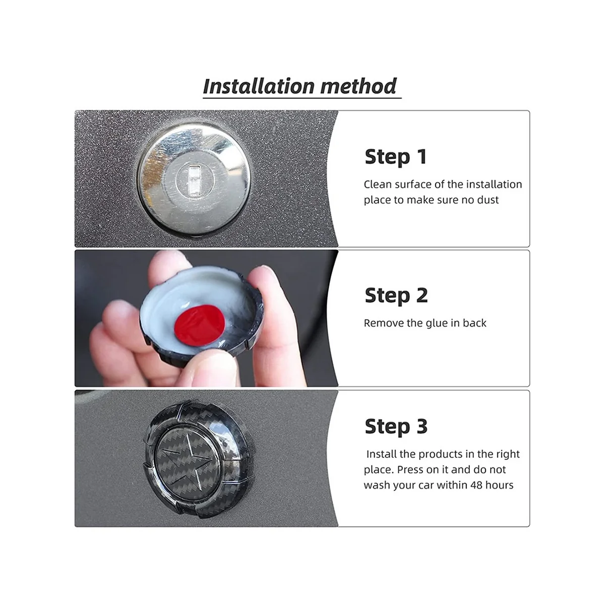 

Door Key Jack Trim Cover Pentagram for 1997-2022 Wrangler TJ JK JL & JT Carbon