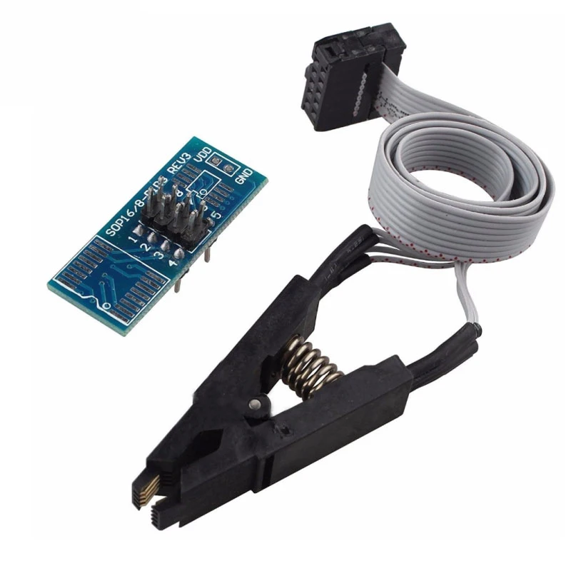 Módulo programador USB EEPROM Flash BIOS CH341A 24 25 Series + Clip de prueba SOIC8 SOP8 para EEPROM 93CXX / 25CXX / 24CXX