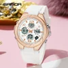 SANDA Top Brand New Lady Luxury Ms LED Digital Sport Watch Leisure Fashion Quartz Watch Women Girl Military 50M Waterproof Watch 3