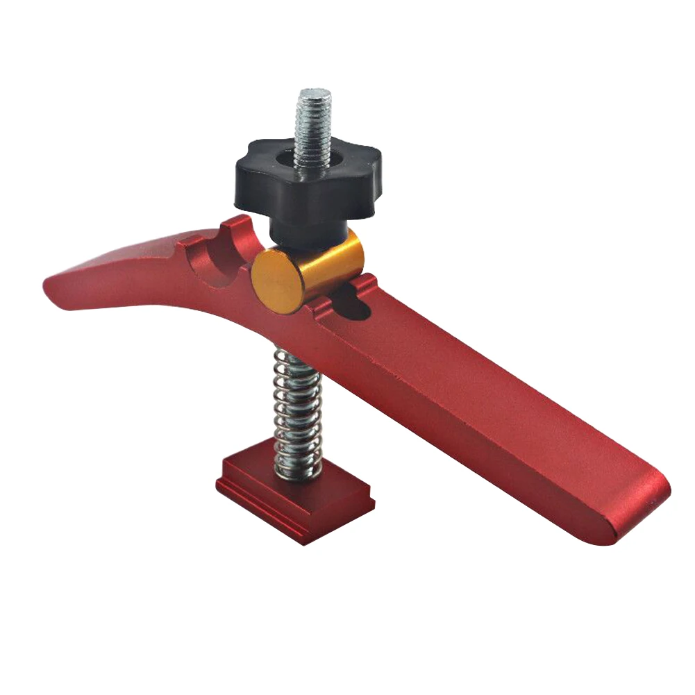 T-Track Hold Down Clamp T Track Clamps Aluminum Alloy Quick Acting Hold Down Clamp Metal Fixed Clamp for Woodworking