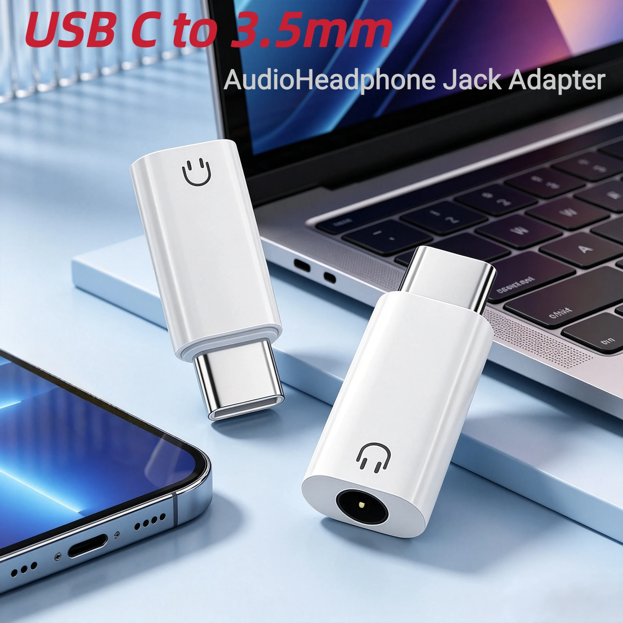 Compact USB-C to 3.5mm Audio Adapter