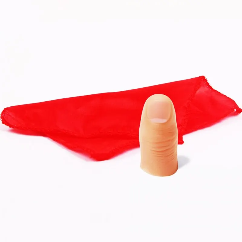 4 Pcs Magic Props Set - Disappear Thumb Ring Hand Lotus Scarf Explosion Dice - Classic Magic Toys for Close-Up Performers