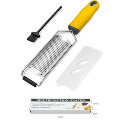 Versatile Stainless Steel Kitchen Grater & Slicer Tool (Yellow1)