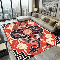 Retro Luxury Black Carpet Living Room Large Size Rug Non-slip Coffee Tables Mat Home Decoration Bedroom Lounge Rug Tapis Salon 2